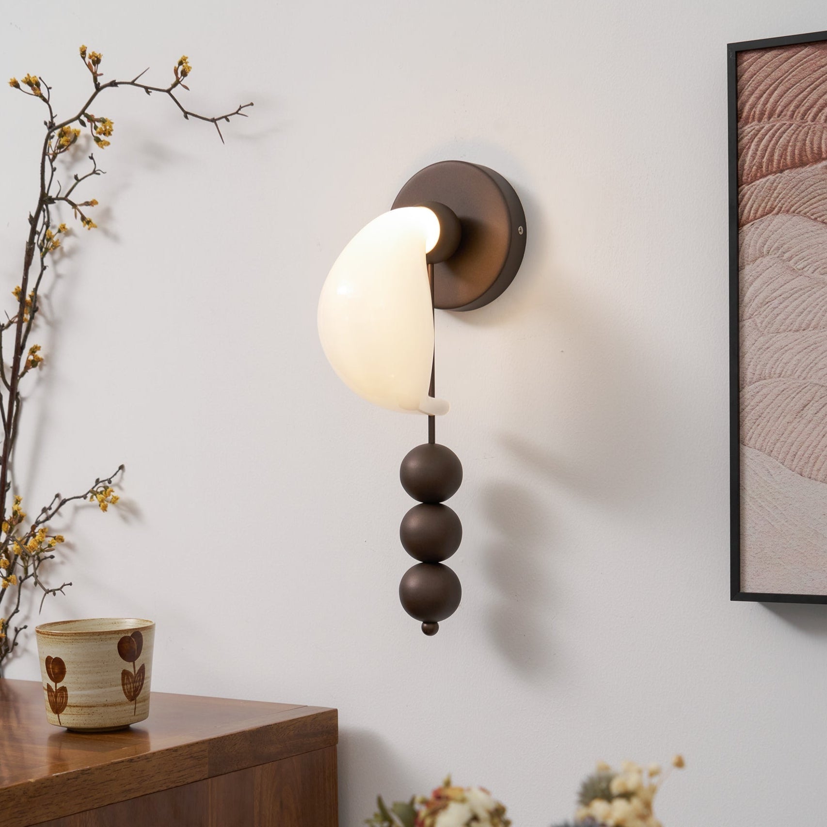 Vesilara Creativity Modern Minimalist Glass Wall Lamp - Lamp Copper