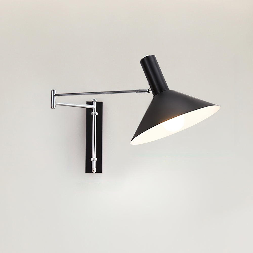 Wall Lamp Modern Adjustable Arm Red Shade Reading Light - Letslighting
