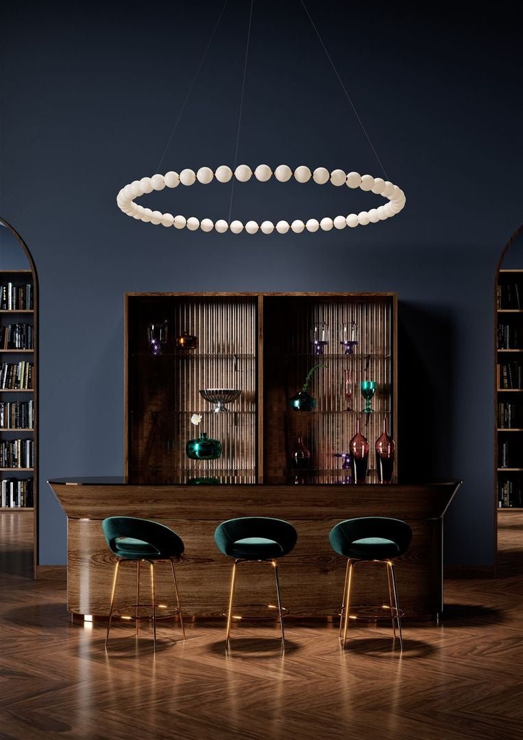 Pearl Suspension Personnalisable Métal Verre Lustre