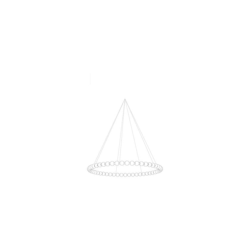 Pearl Suspension Personnalisable Métal Verre Lustre