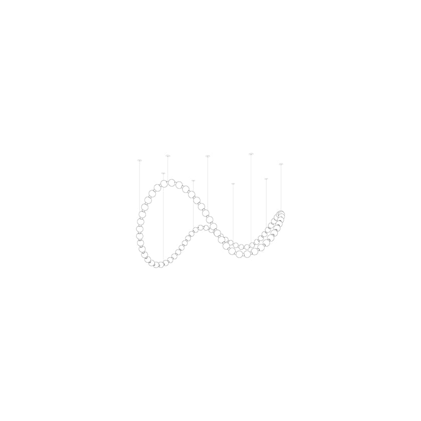 Pearl Suspension Personnalisable Métal Verre Lustre