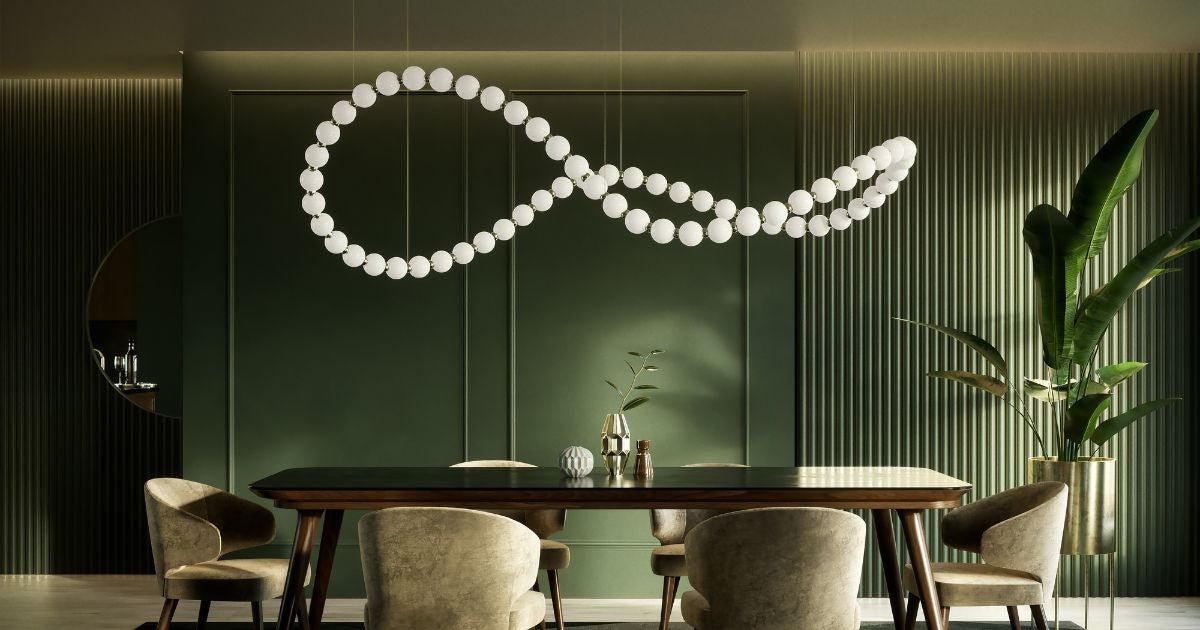 Pearl Suspension Personnalisable Métal Verre Lustre