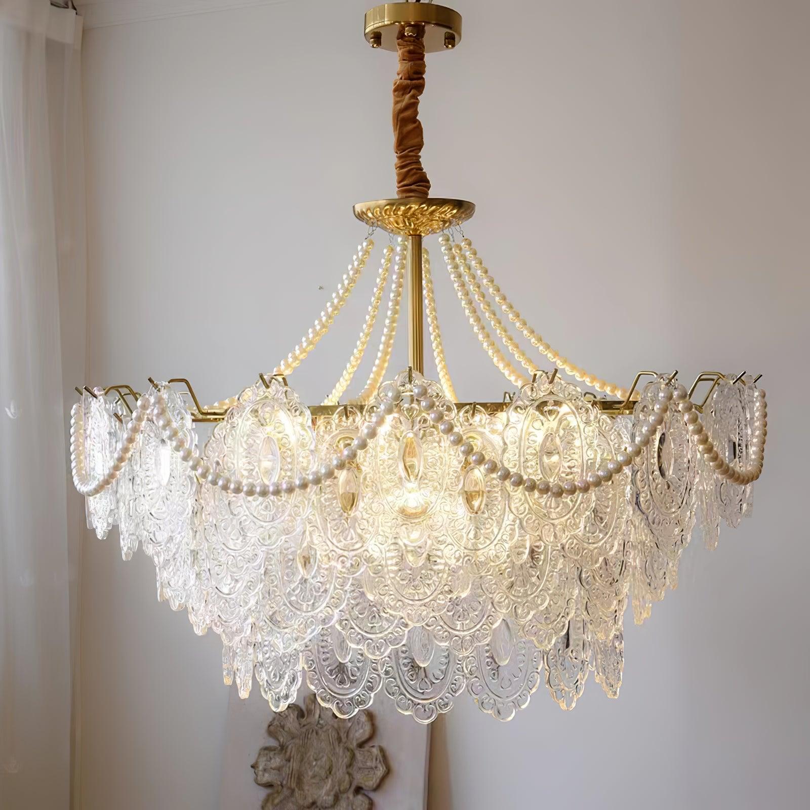 Pearls Glass Chandelier - Blowlighting