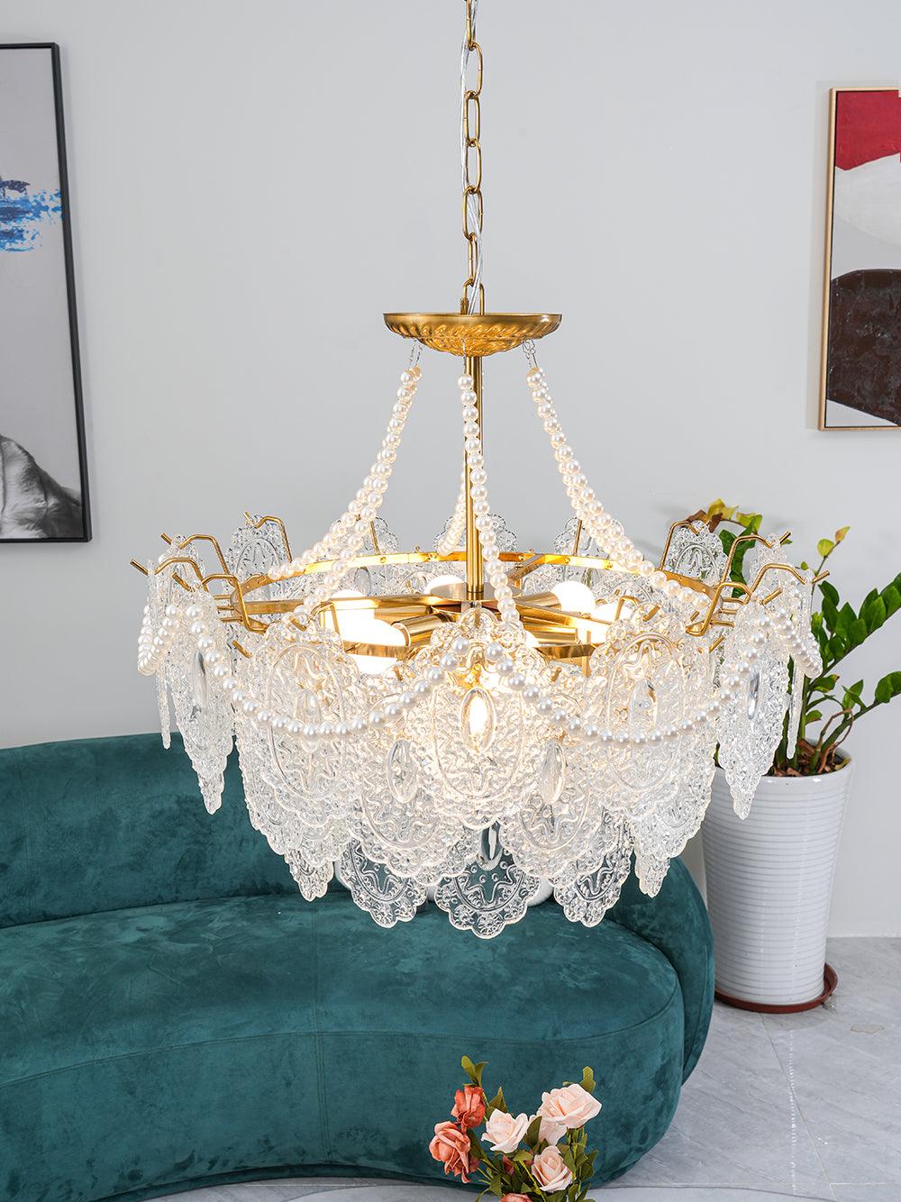 Pearls Glass Chandelier - Blowlighting