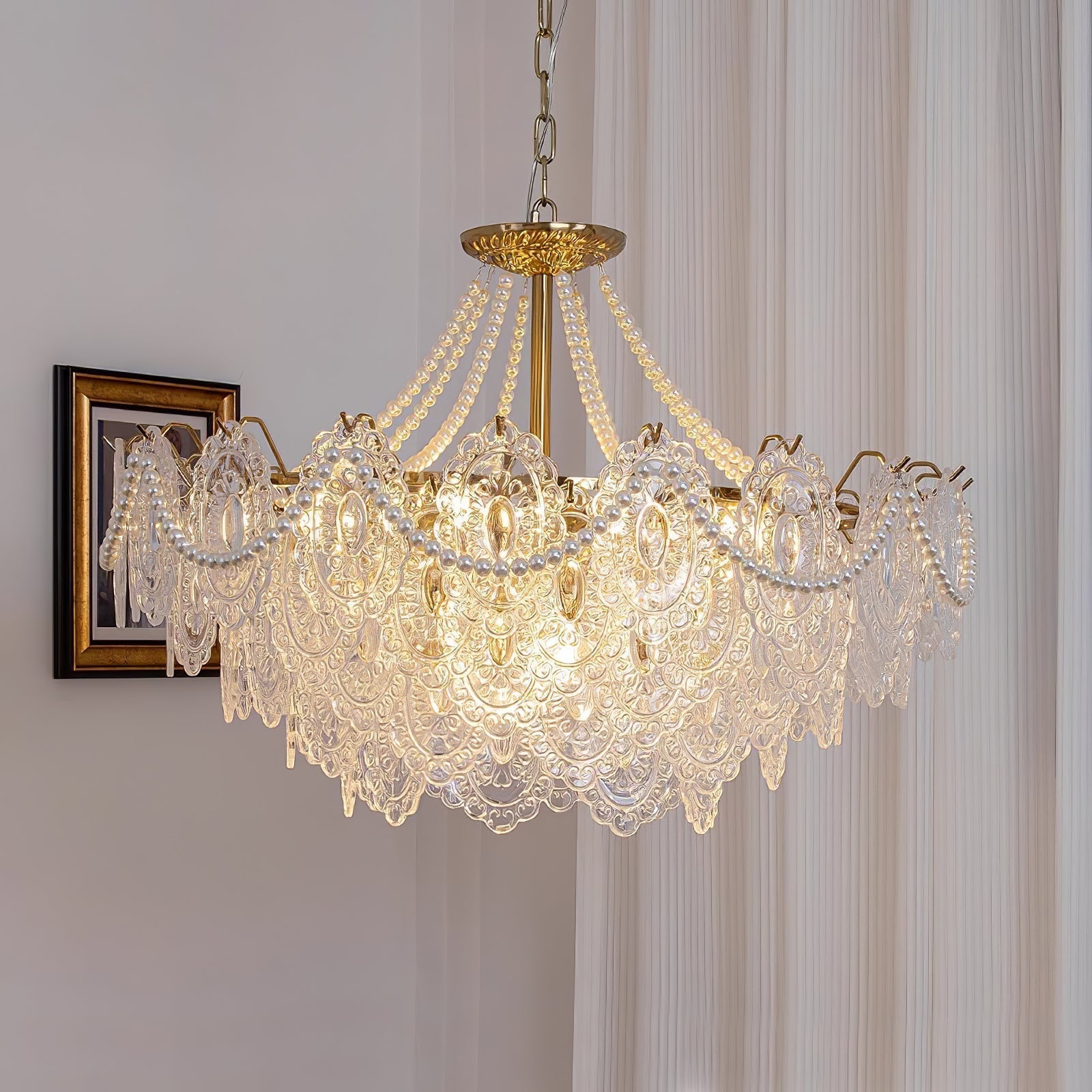 Pearls Glass Chandelier - Blowlighting