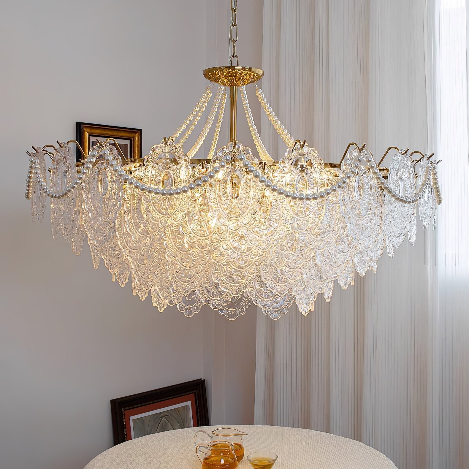 Pearls Glass Chandelier - Blowlighting