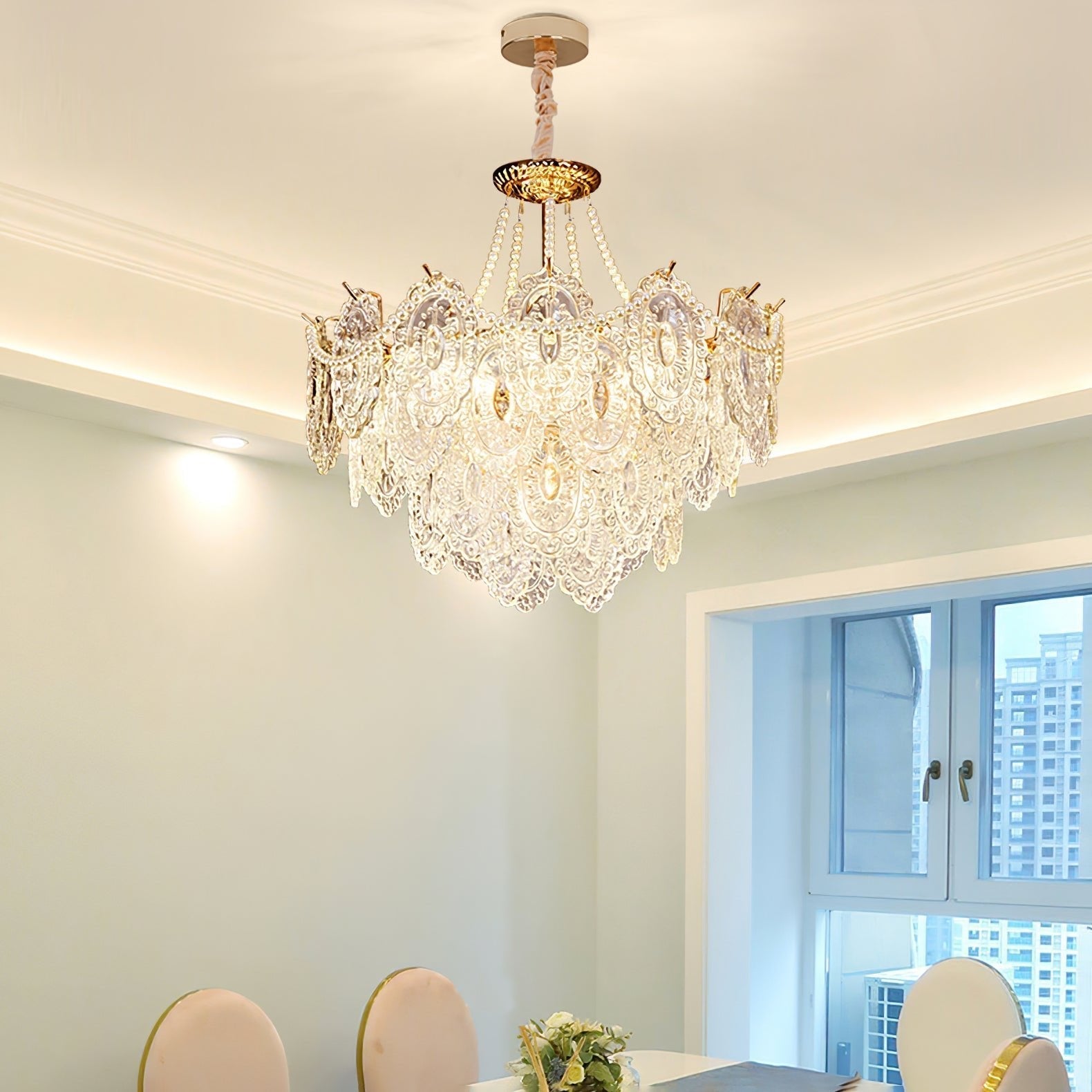 Pearls Glass Chandelier - Blowlighting