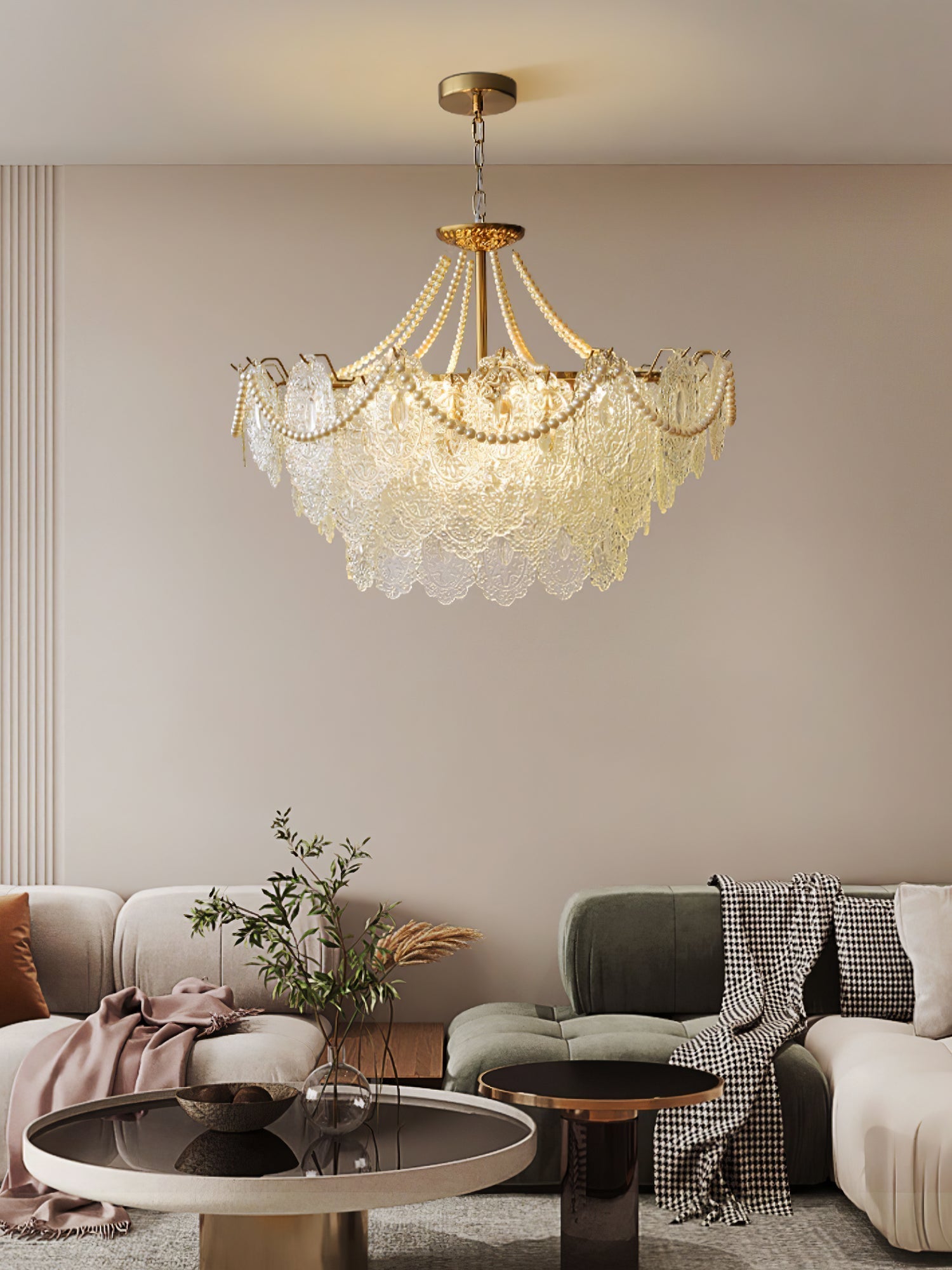 Pearls Glass Chandelier - Blowlighting