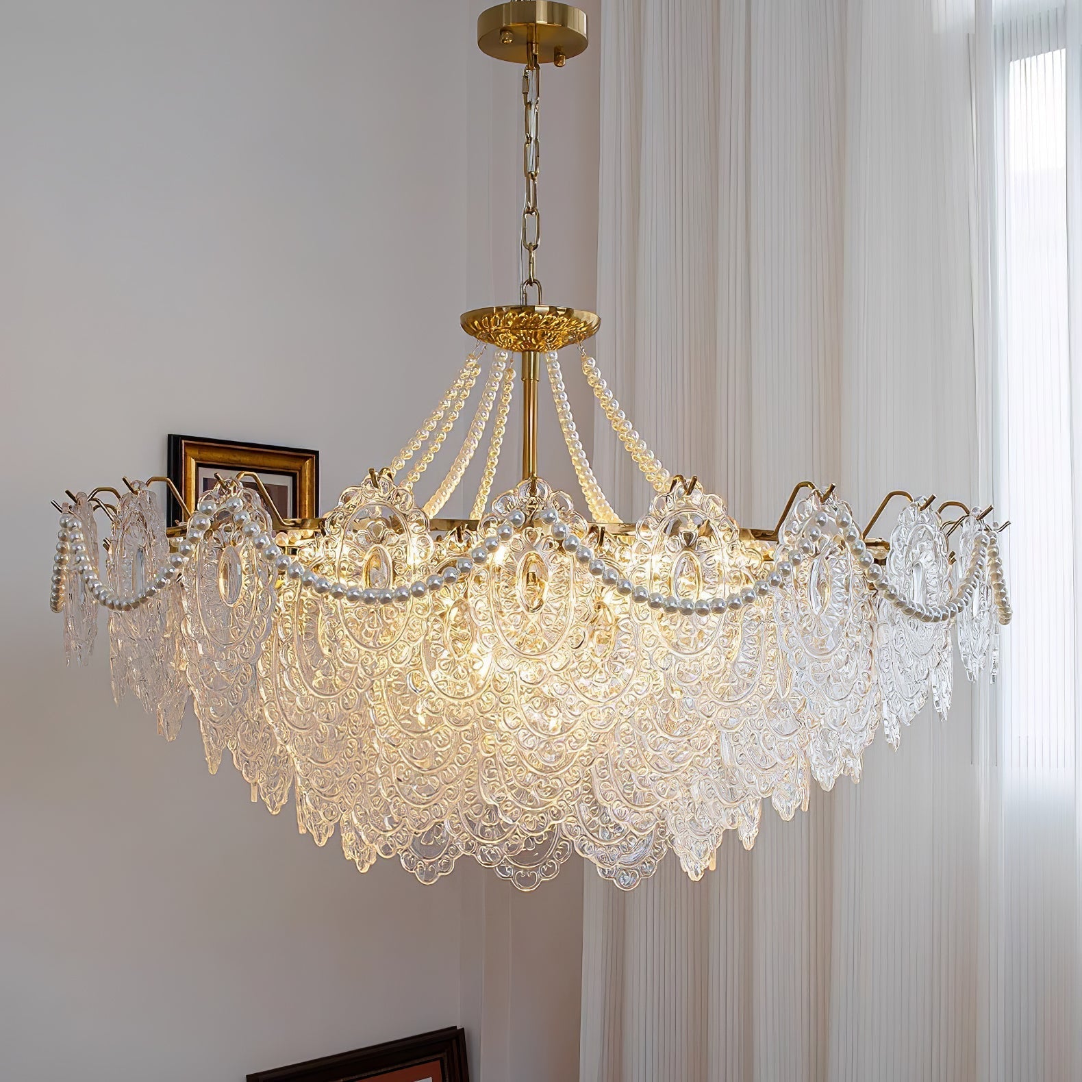 Pearls Glass Chandelier - Blowlighting