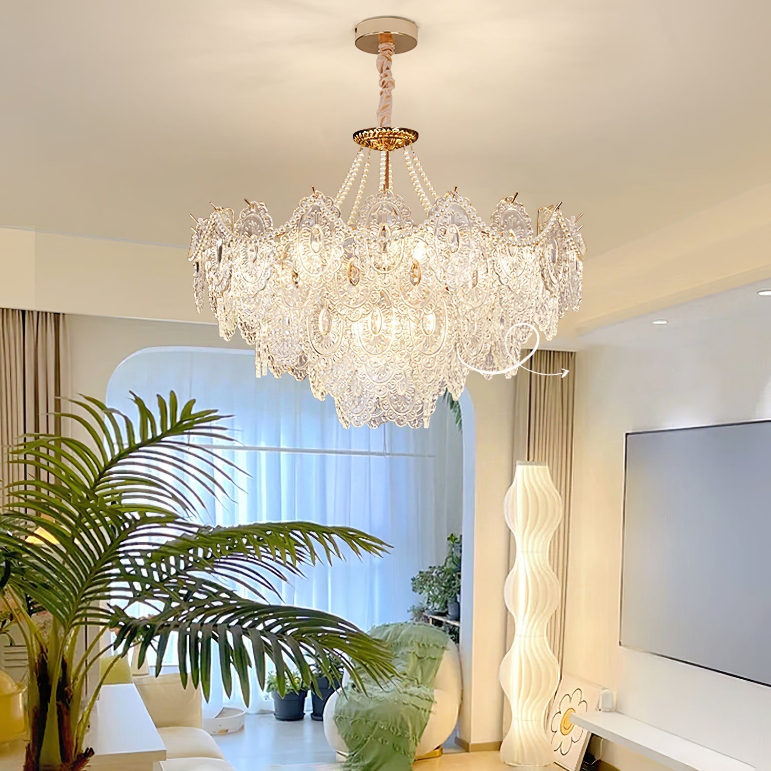 Pearls Glass Chandelier - Blowlighting
