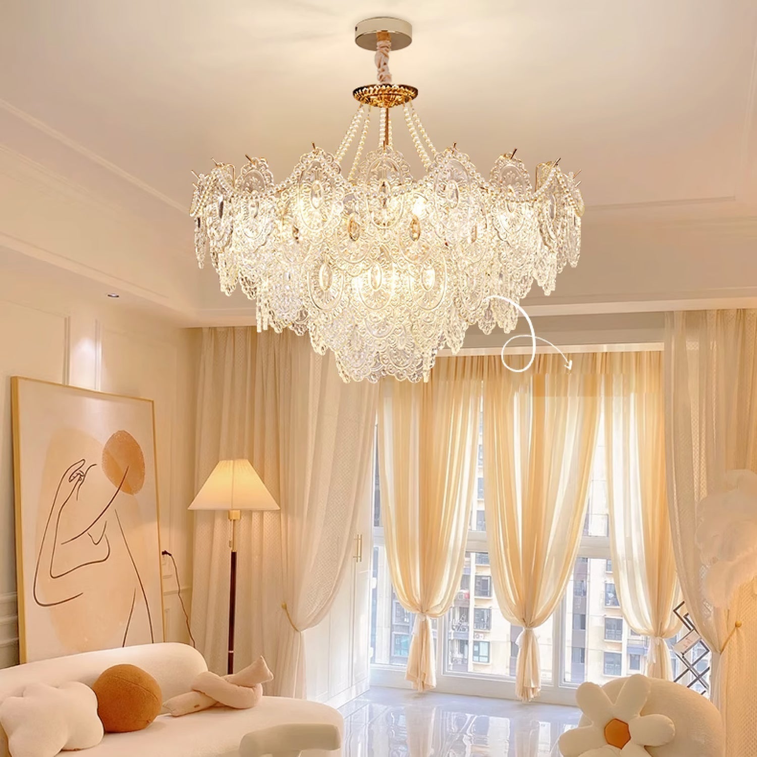 Pearls Glass Chandelier - Blowlighting