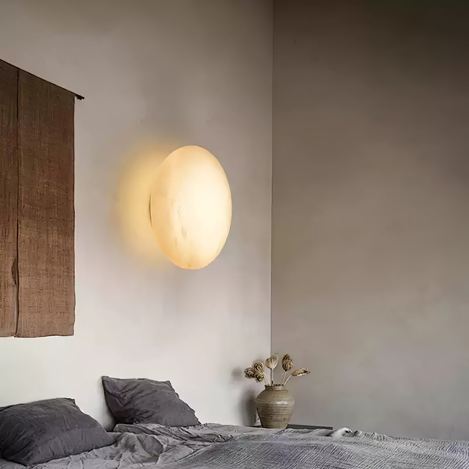 Eurthais Minimalist Alabaster Wall Light - Letslighting