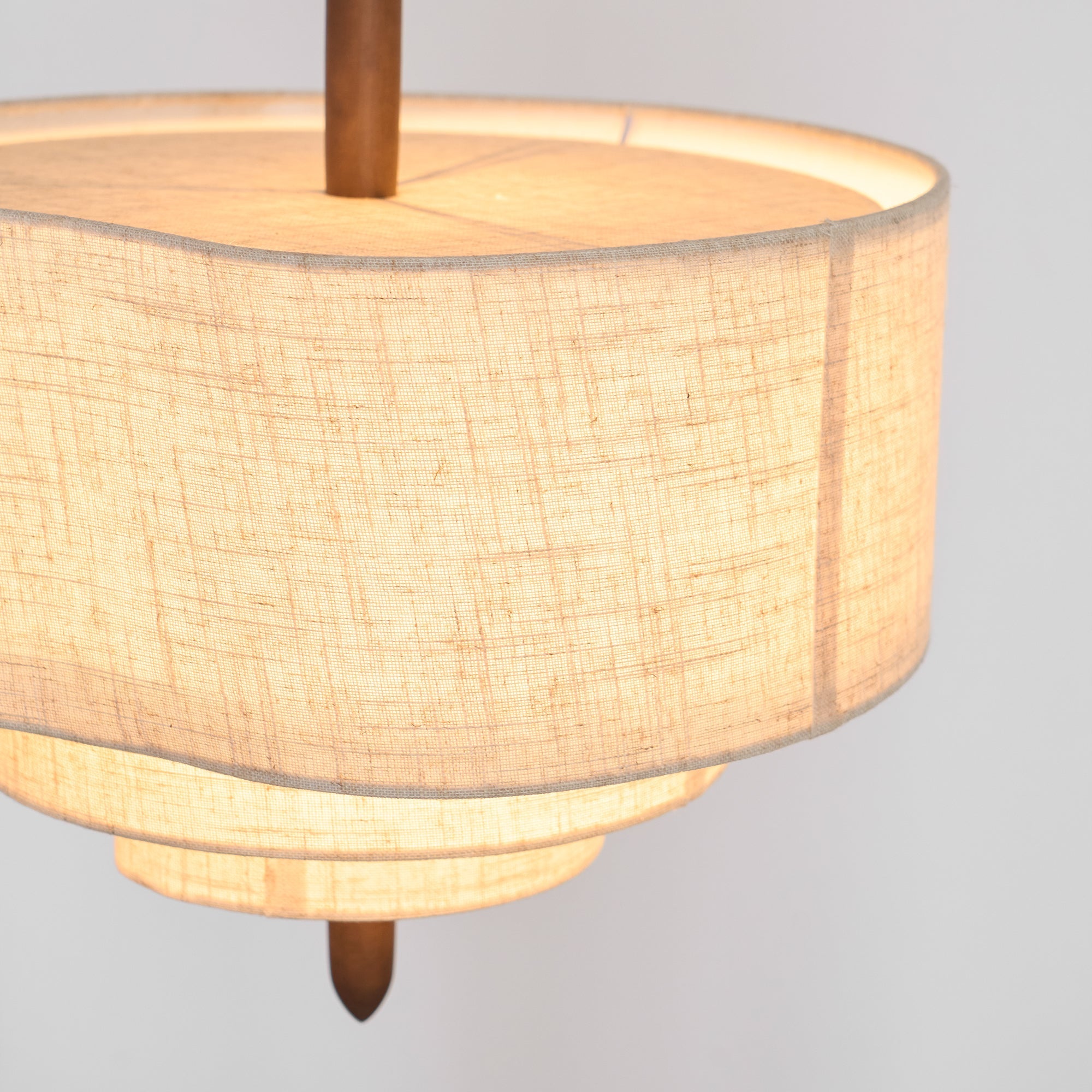 Altheus Premium Nordic Pebble Fabric Metal Pendant Lamp - Lamp Copper