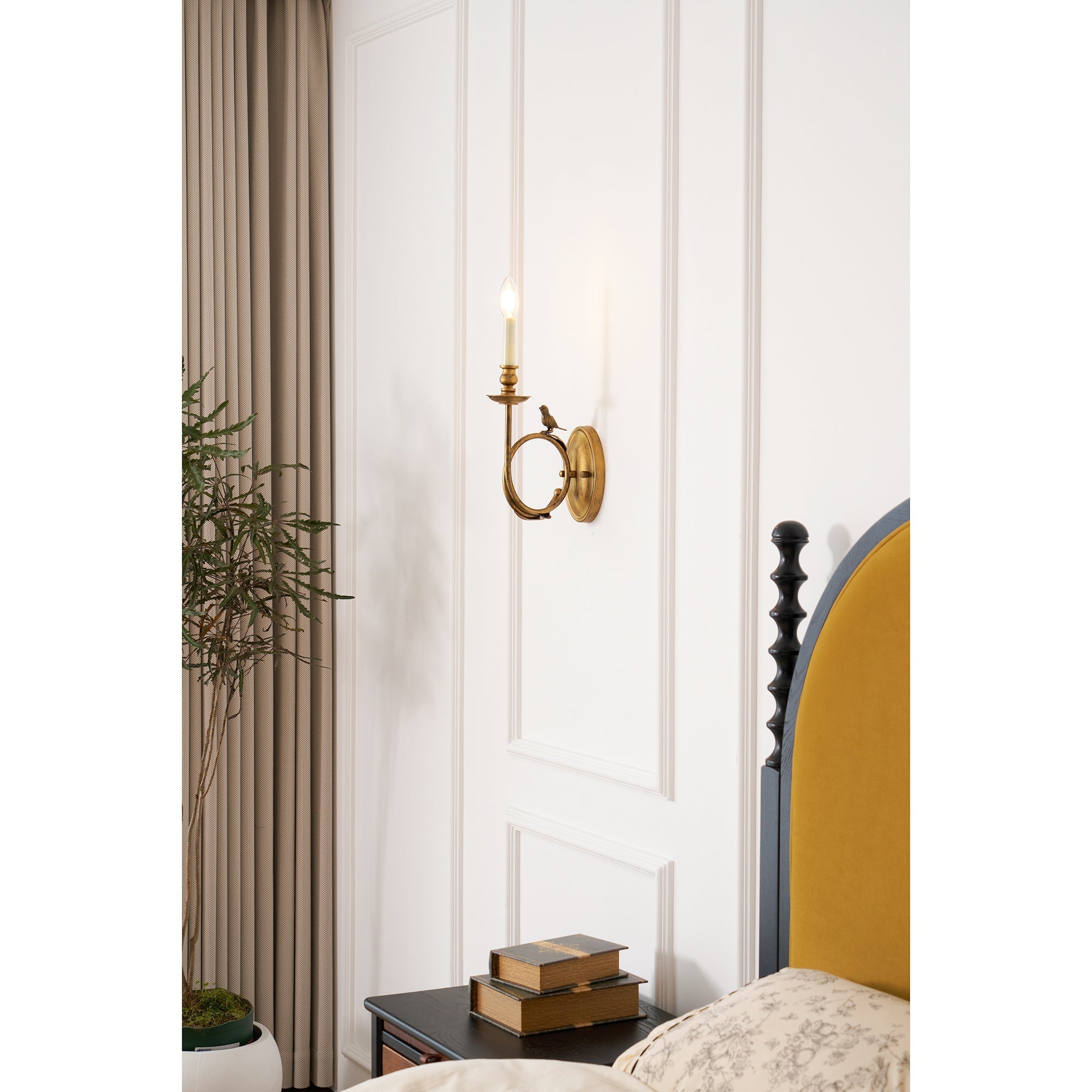 Utheara Vintage Industrial Bird Metal Sconce Wall Lamp - Lamp Copper