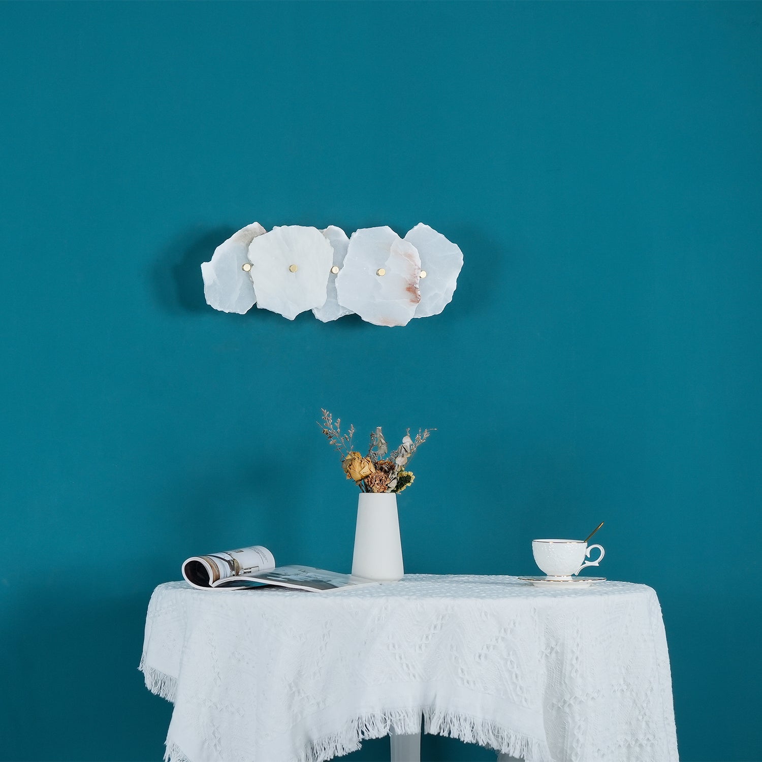 Alaeila Floral Cluster Alabaster Wall Light - Blowlighting
