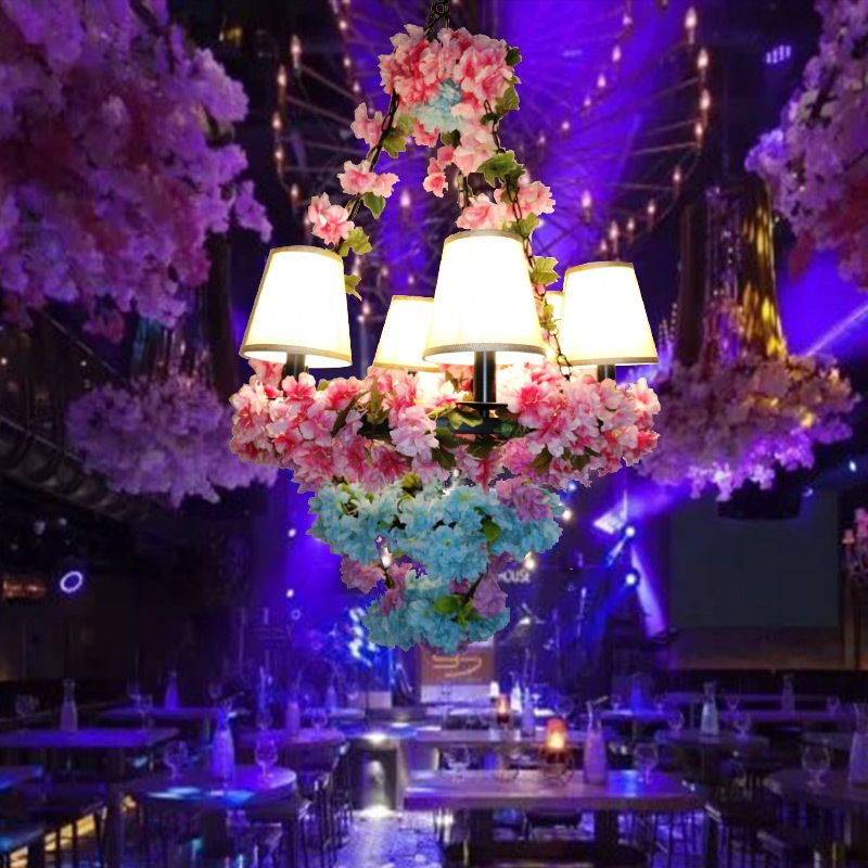 Ritta Fleurs Vintage Design LED Suspension Métal Bar Salon Salle à manger