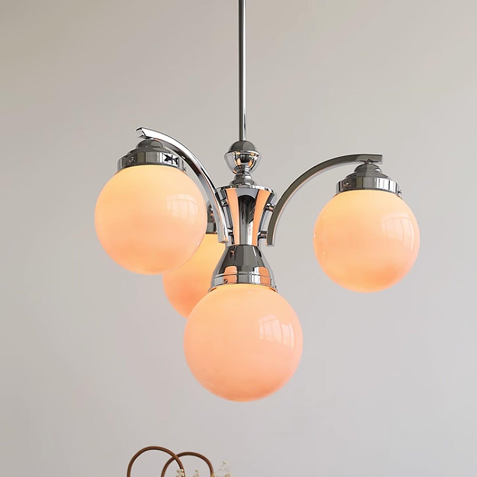 Salamanca Chandelier Glass Chrome Elegant - Letslighting