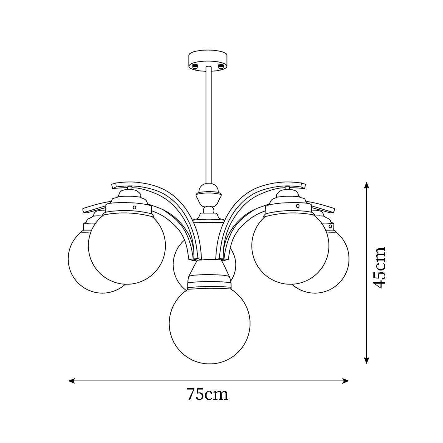 Salamanca Chandelier Pink Glass Globes Chrome Arcs Stylish - Letslighting