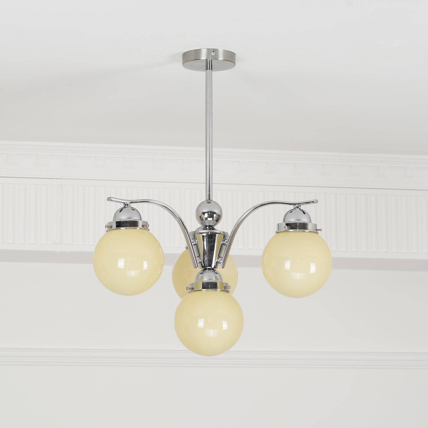 Salamanca Chandelier Glass Chrome Elegant - Letslighting