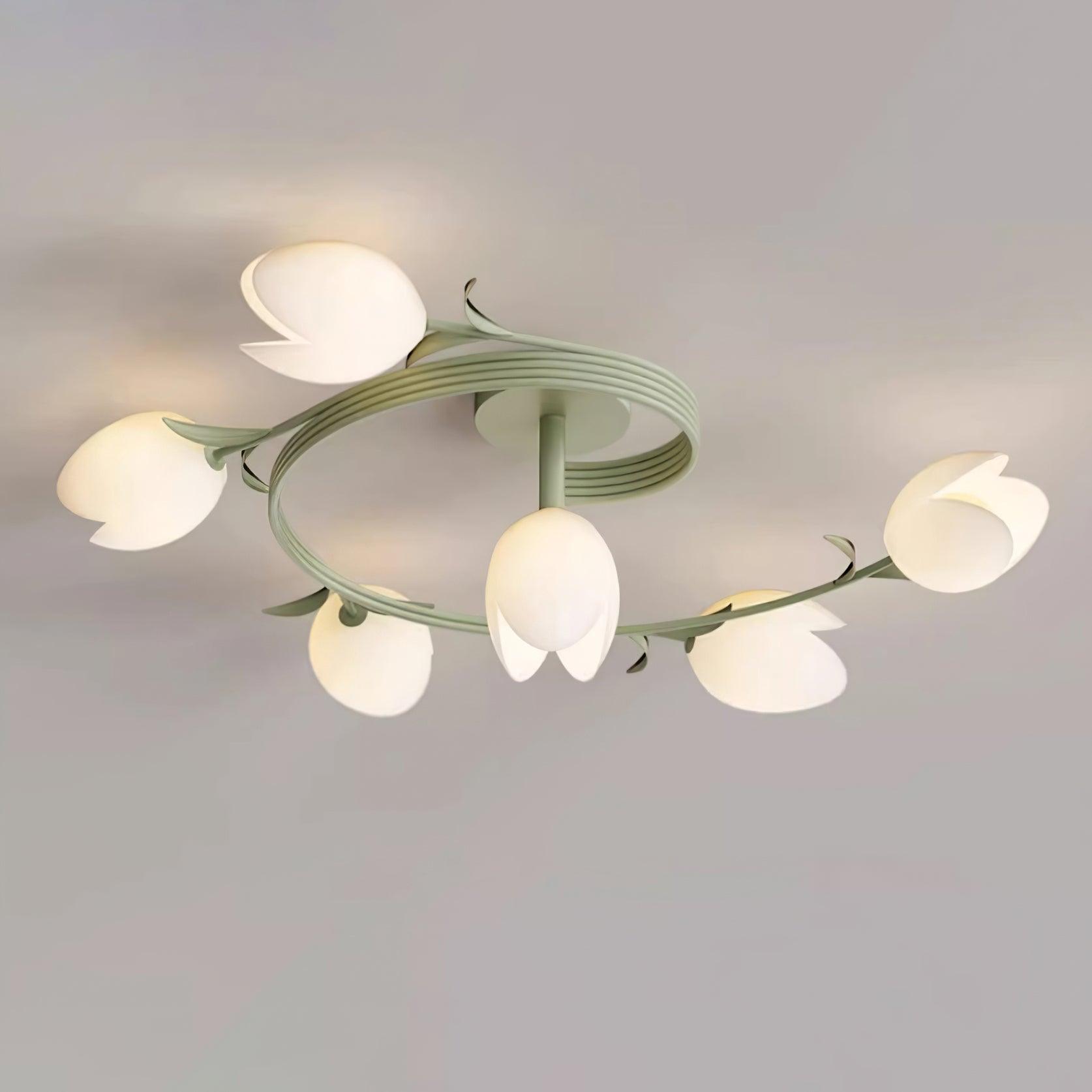 Iris 6-Light Tulip Ceiling Light - Letslighting