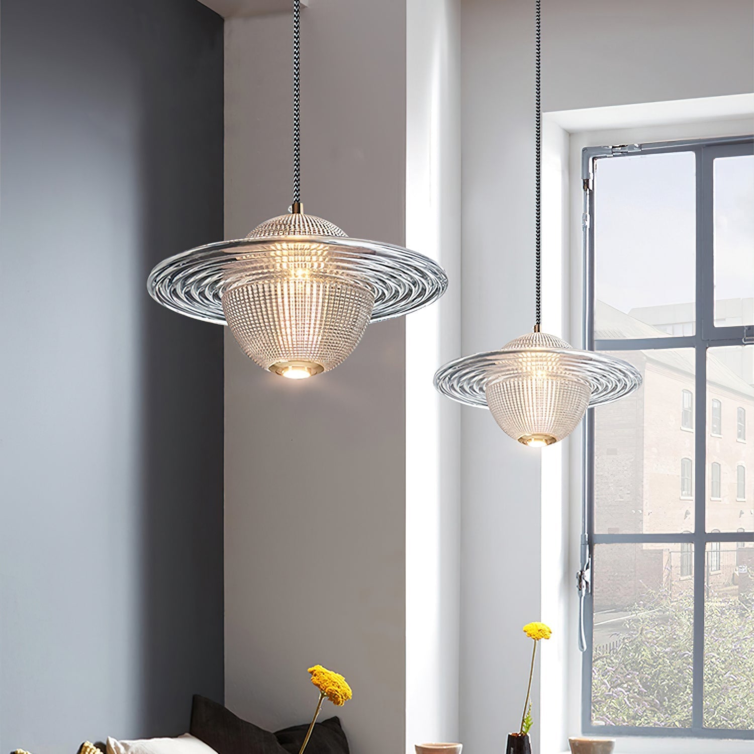 Valentina Moderne Créatif LED Suspension Métal/Verre Chambre À Coucher