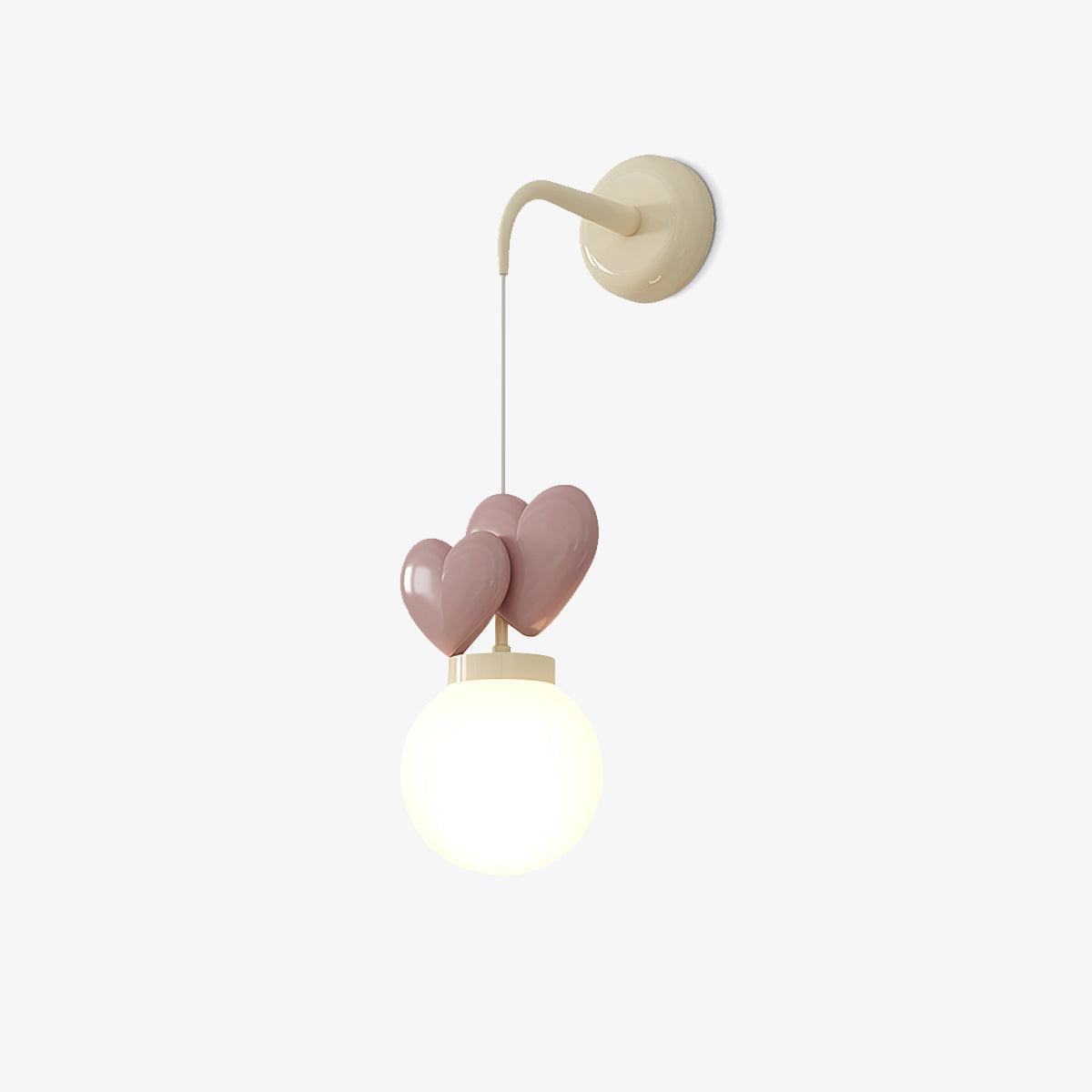 Wall Lamp Resin Heart Cluster Glass Globe Mount Romantic - Letslighting
