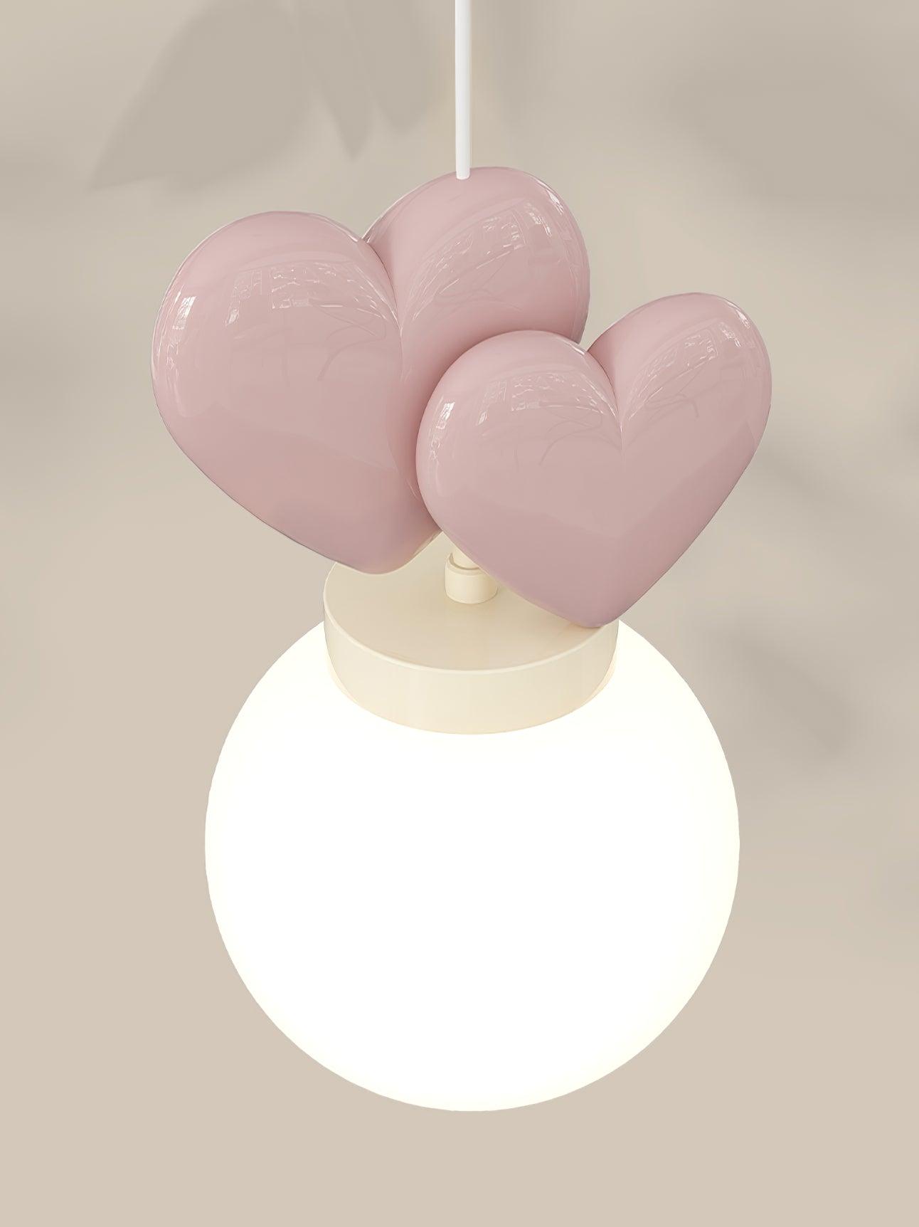 Wall Lamp Resin Heart Cluster Glass Globe Mount Romantic - Letslighting