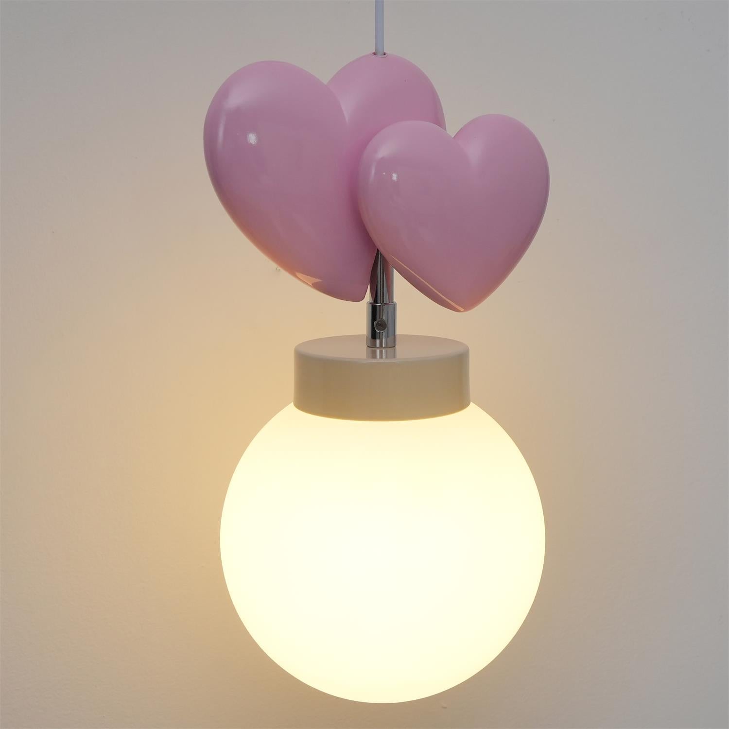 Wall Lamp Resin Heart Cluster Glass Globe Mount Romantic - Letslighting