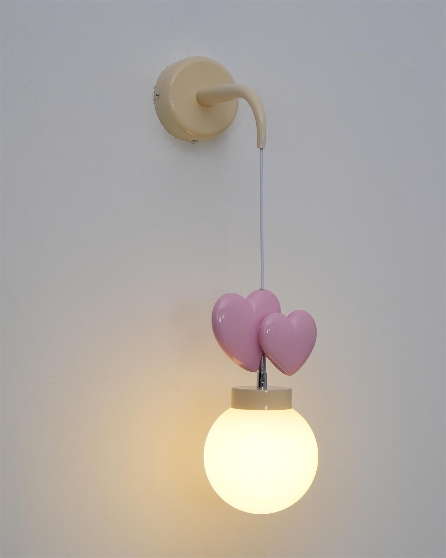 Wall Lamp Resin Heart Cluster Glass Globe Mount Romantic - Letslighting