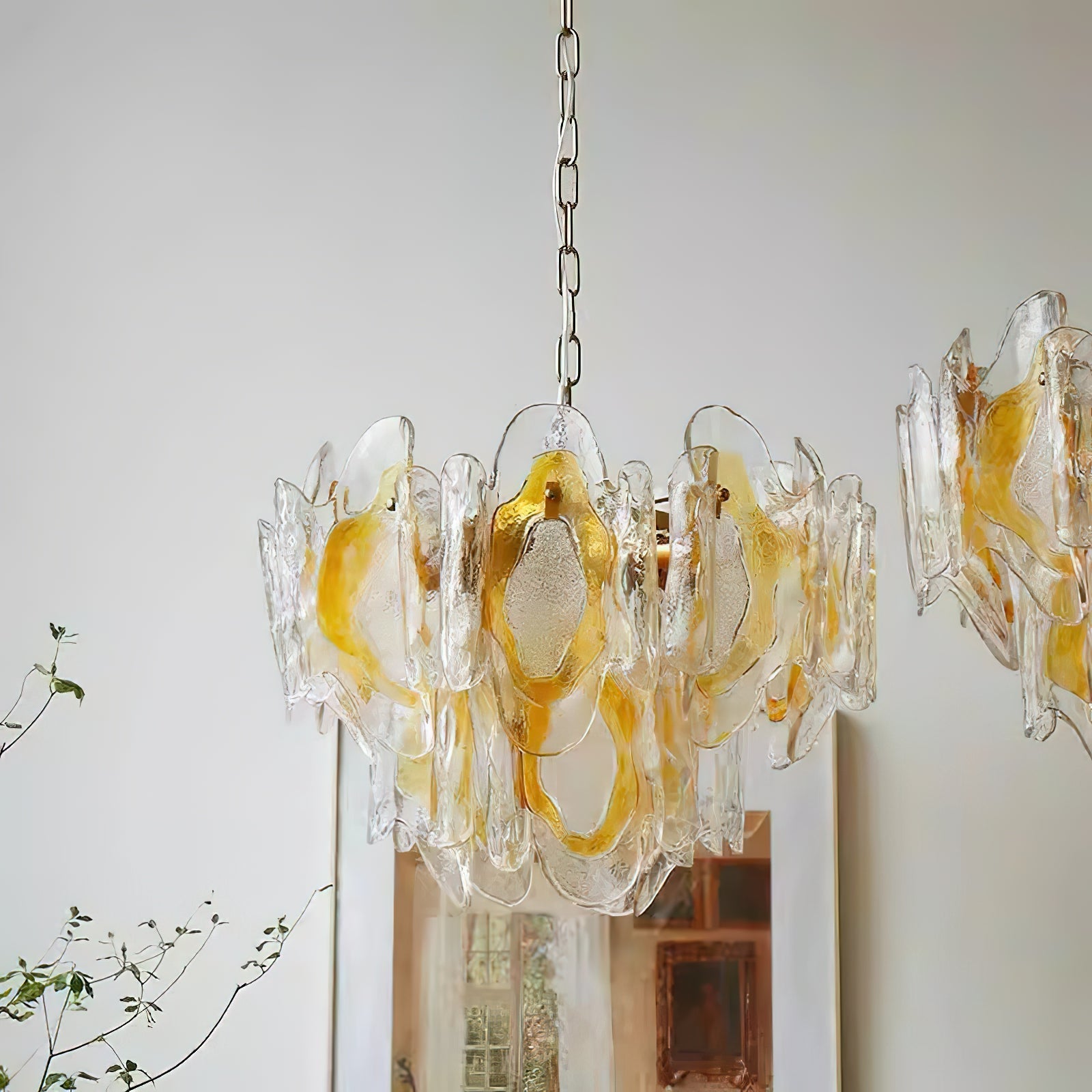Zecaryra Postmodern Luxury Glass Chandelier - Lamp Copper