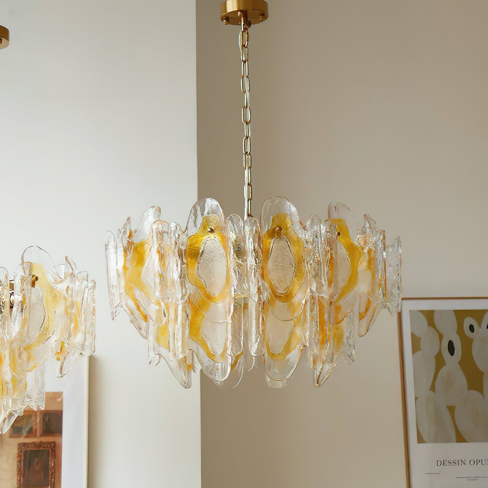 Zecaryra Postmodern Luxury Glass Chandelier - Lamp Copper