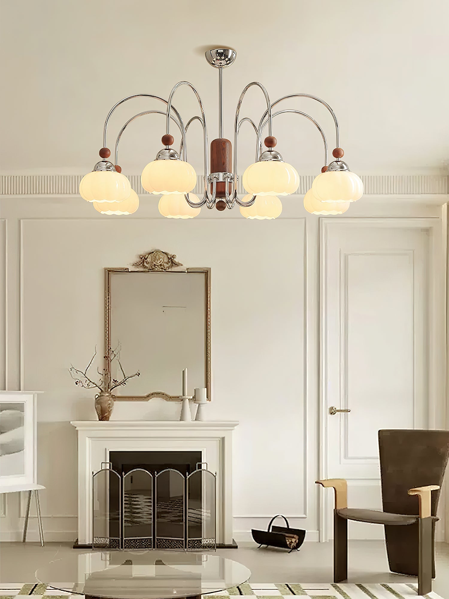 Pomona Lustre Élégant et Moderne en Verre