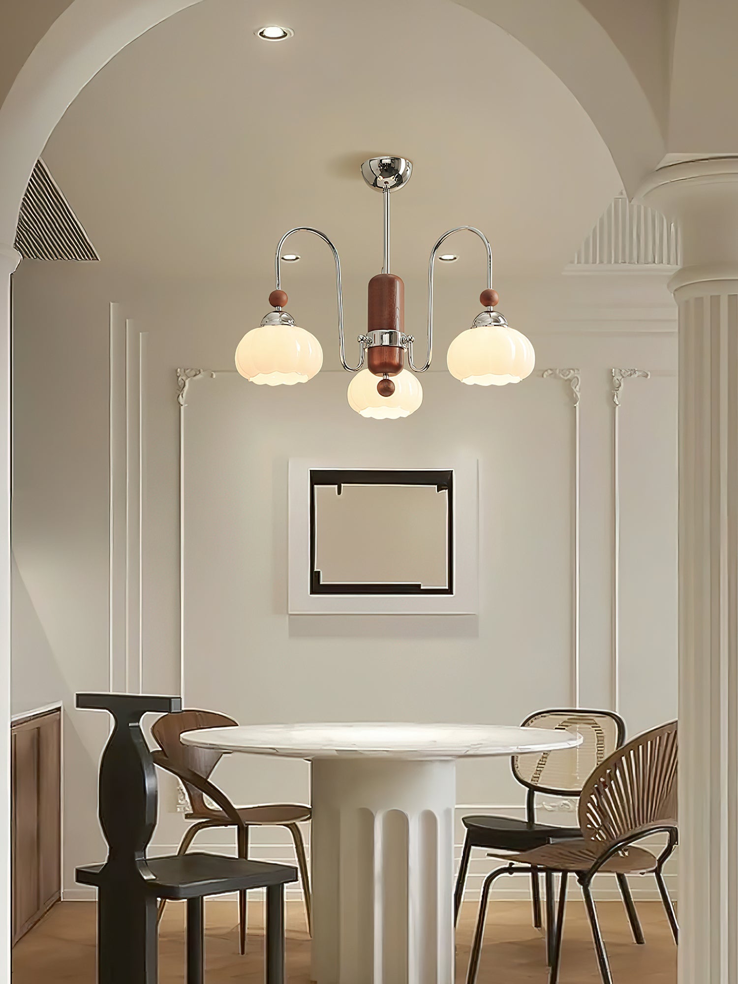 Pomona Lustre Élégant et Moderne en Verre