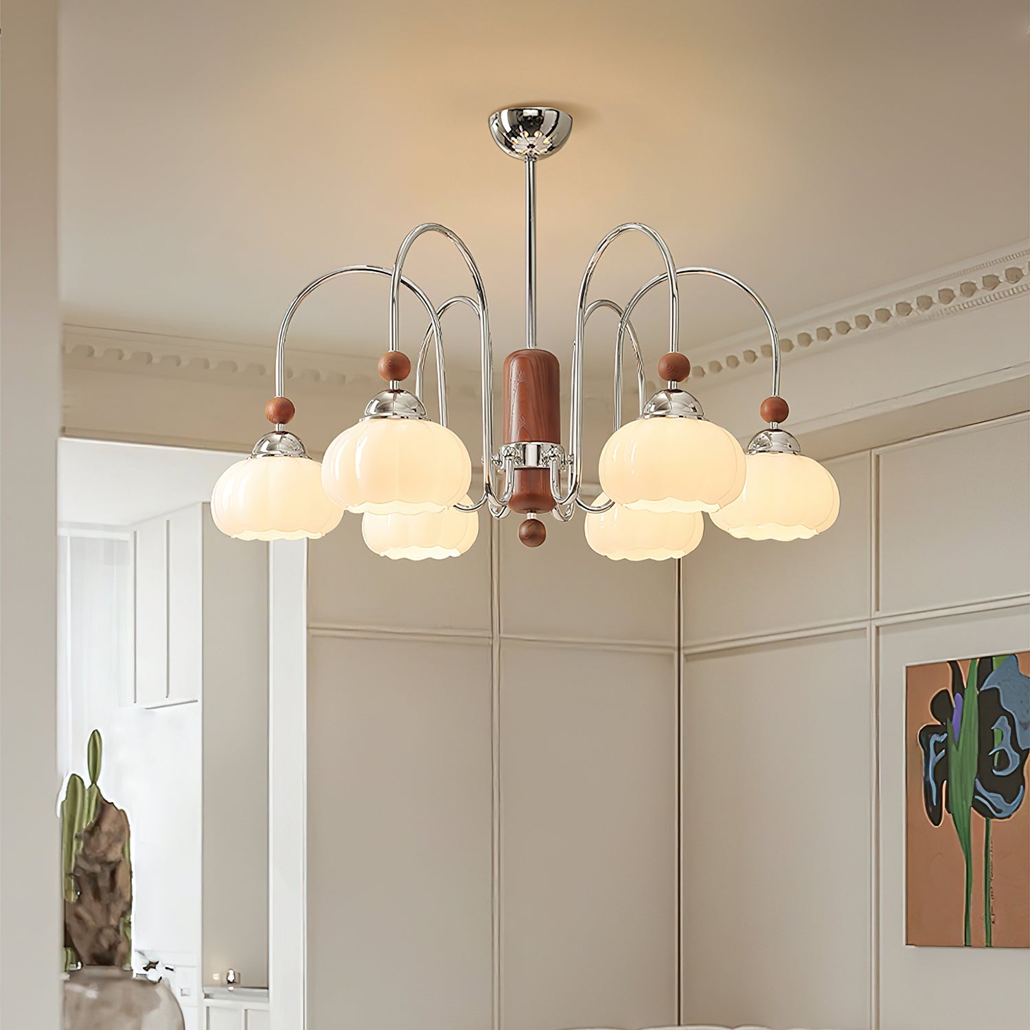 Pomona Lustre Élégant et Moderne en Verre