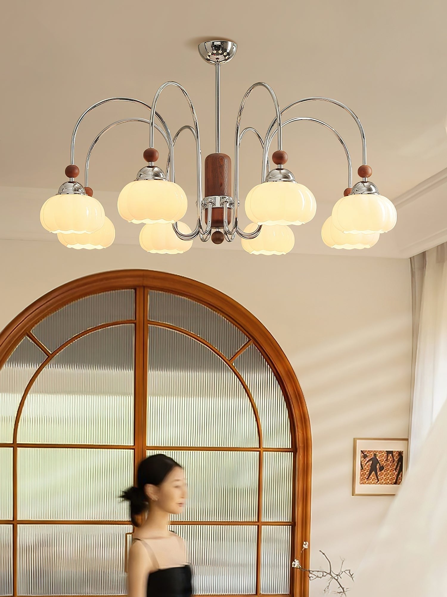 Pomona Lustre Élégant et Moderne en Verre