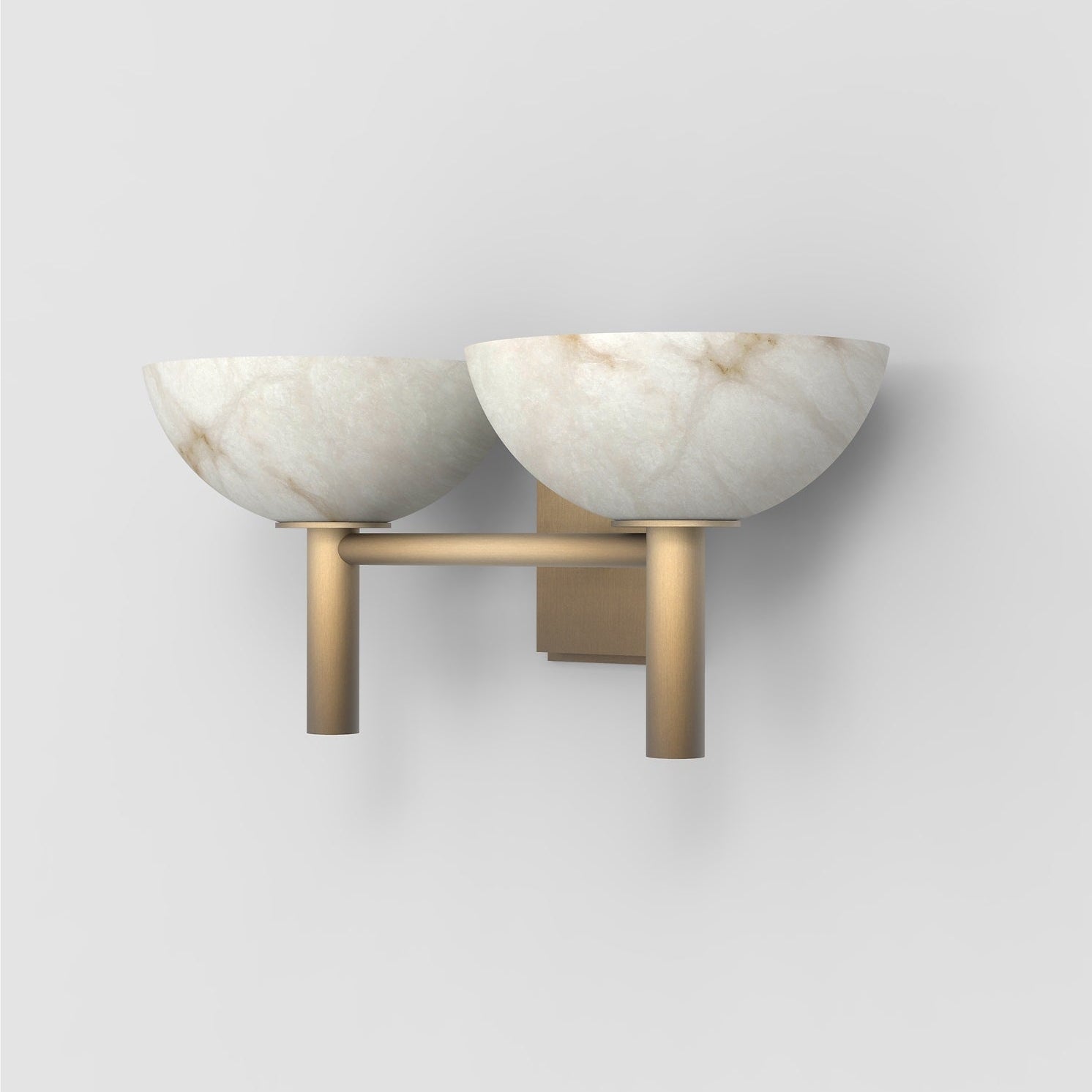 Weft Modern Minimalist Alabaster Metal Wall Lamp - Lamp Copper
