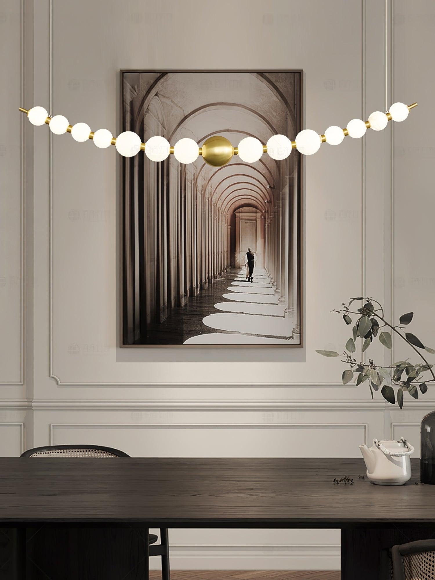 Linea Contemporary Brass Pendant Lamp - Blowlighting