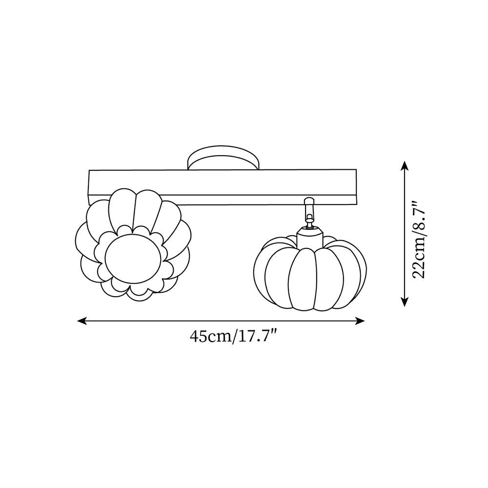 Pumpkin Ceiling Light Wood - Letslighting