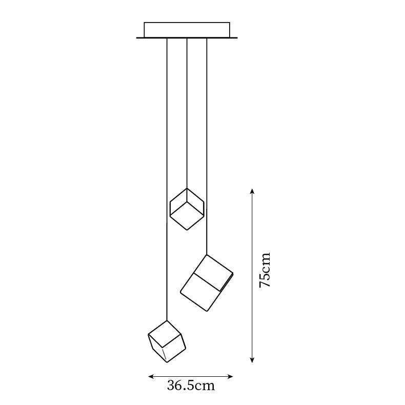 Arco Artistic Geometric Cube Chandelier - Letslighting