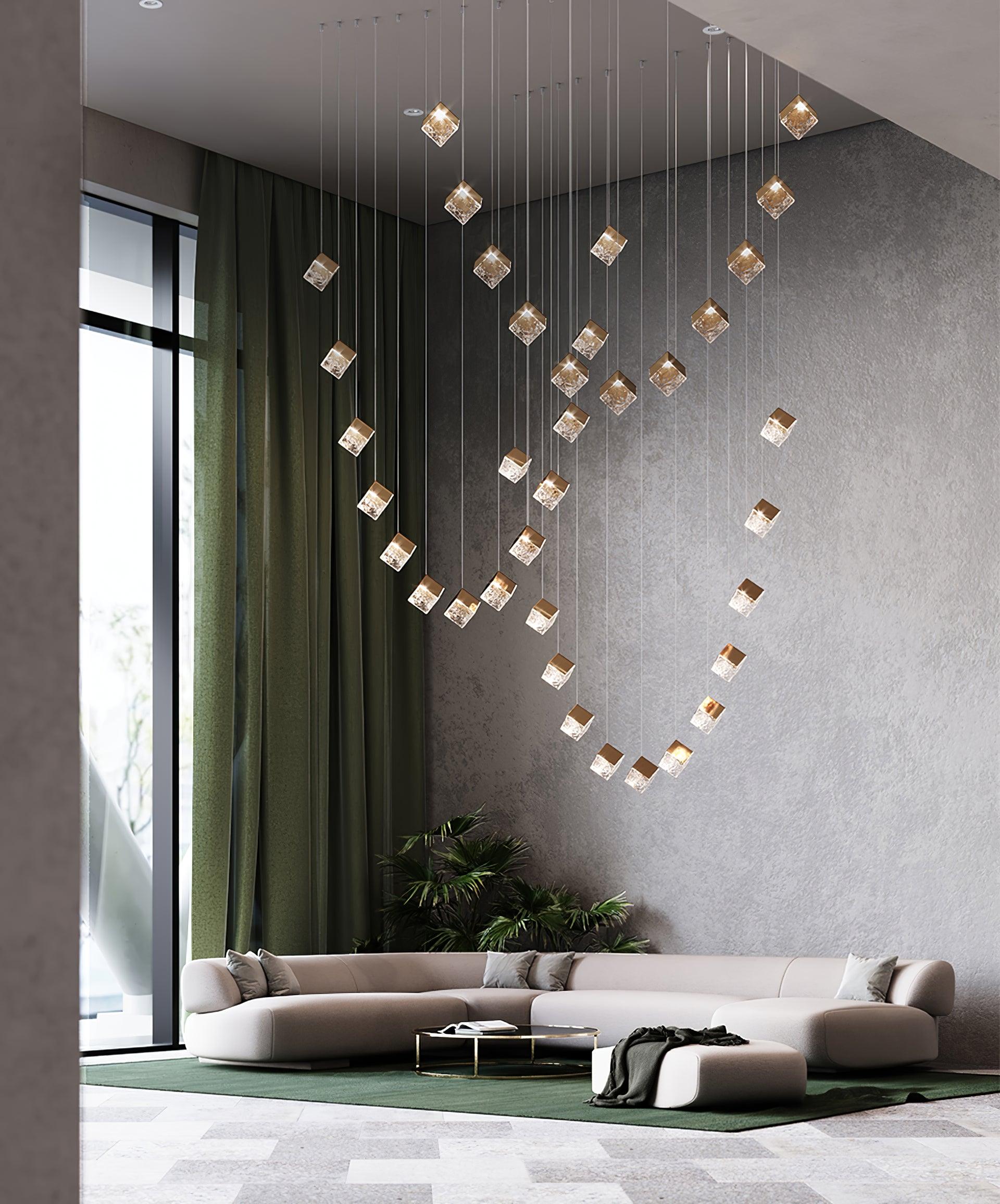 Arco Artistic Geometric Cube Chandelier - Letslighting