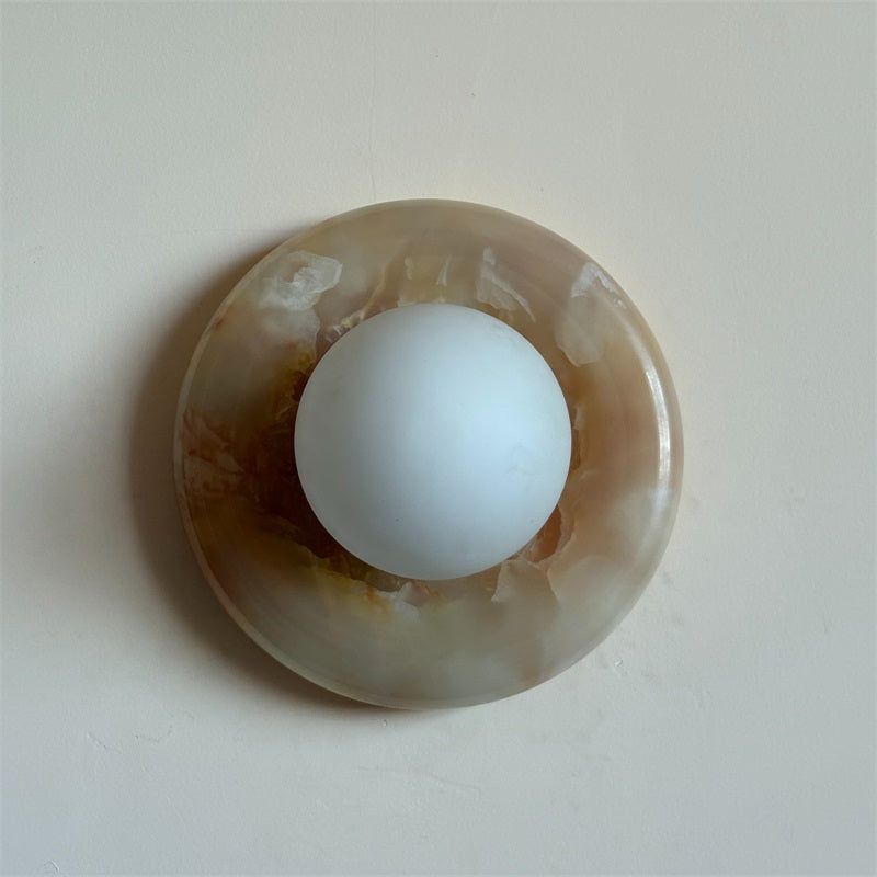 Vivina Modern Minimalist Cyan Jade Sconce Wall Lamp - Lamp Copper