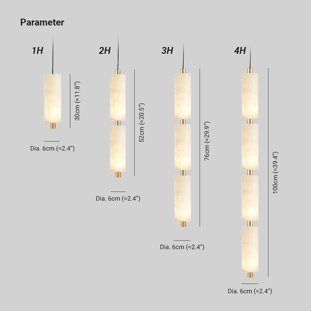 Zovarion Suspension Moderne Minimaliste en Albâtre