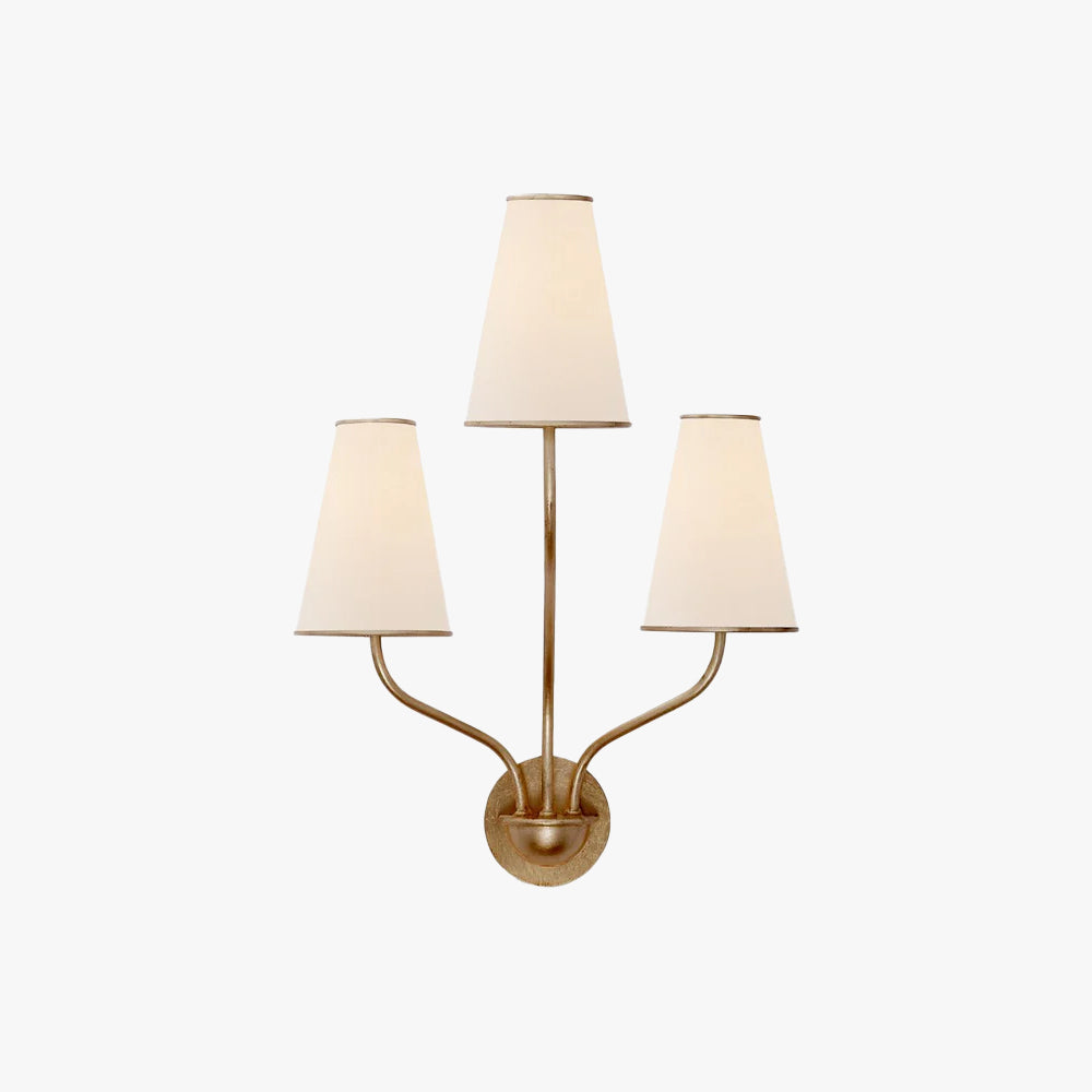 Epoch Vintage Classical Brass Fabric Wall Light Bedroom Hallway Living Room