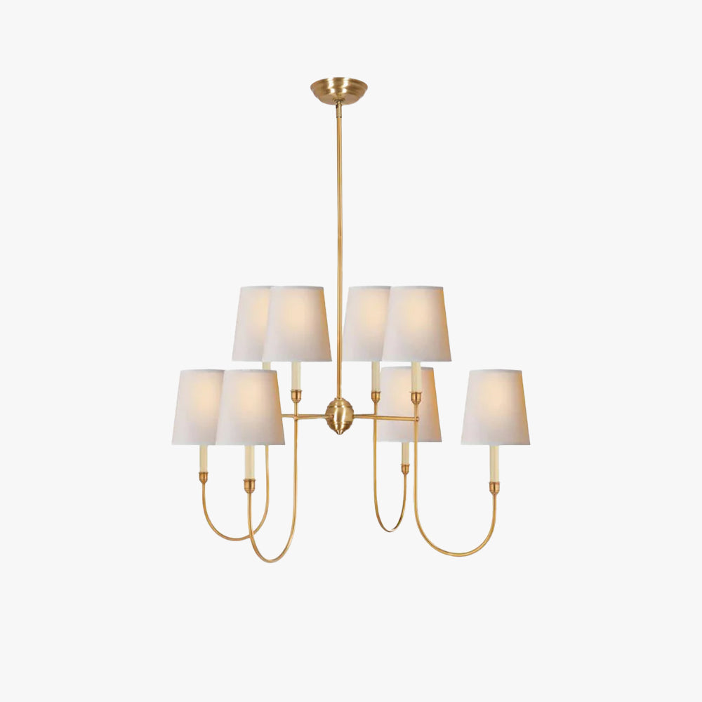 Epoch Vintage Luxury Metal Fabric Chandelier Shades Living Dining Room