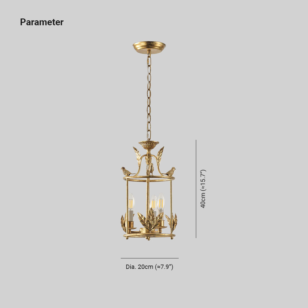 Silva Vintage Metal Bronze Gold Pendant Light Dining Room Bedroom