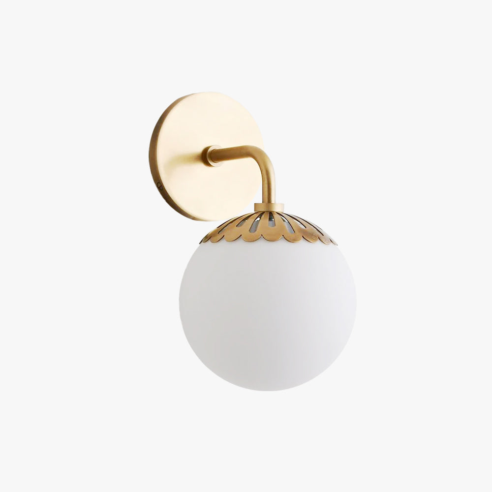 Silva Minimalism Metal Glass Brass Black Nickel Wall Lamp Dining Room Bedroom