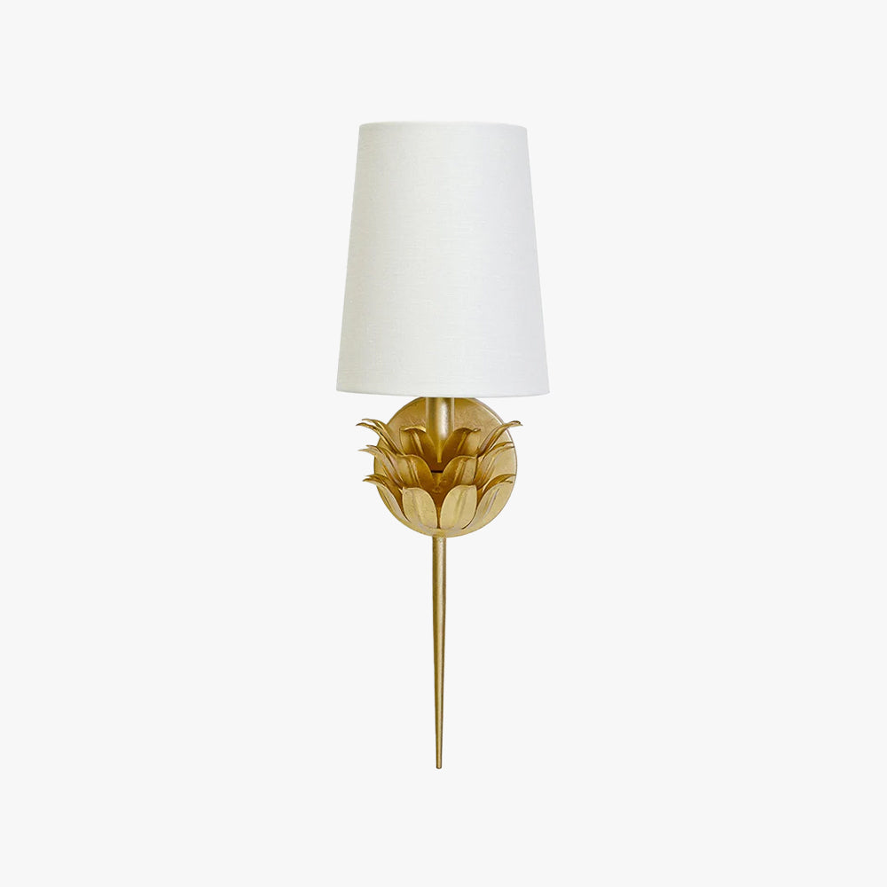 Silva Minimalism Metal Fabric Brass Silver Wall Lamp Dining Room Bedroom