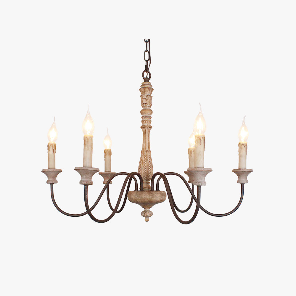 Silva Gorgeous White Metal Wood Pendant Light Dining Room Bedroom