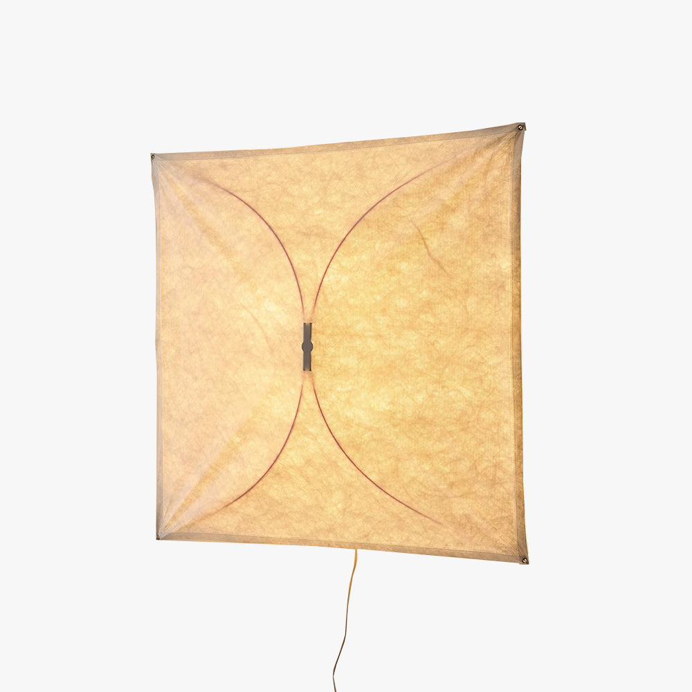 Muto Natural Paper Metal White Wall Lamp Dining Room Bedroom