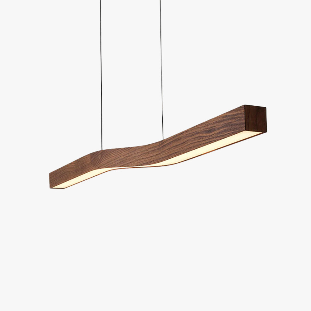 Muto Metal Acrylic Dark Wood Pendant Light Dining Room Bedroom